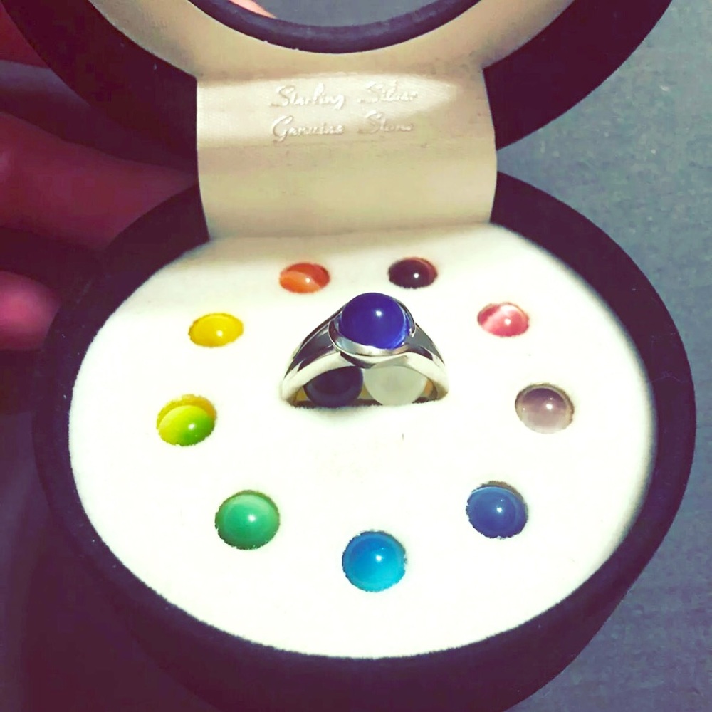 Ring 6 US Colorful Interchangeable Round Tiger eye